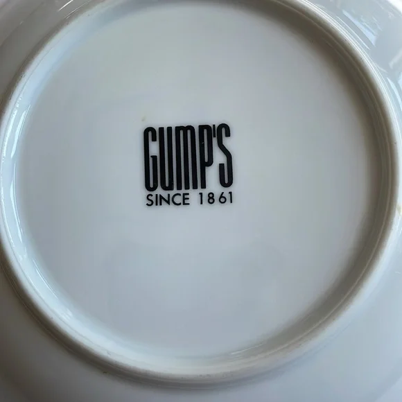 GUMP’S KIKU bowls set of 3 7.5” Dinnerware